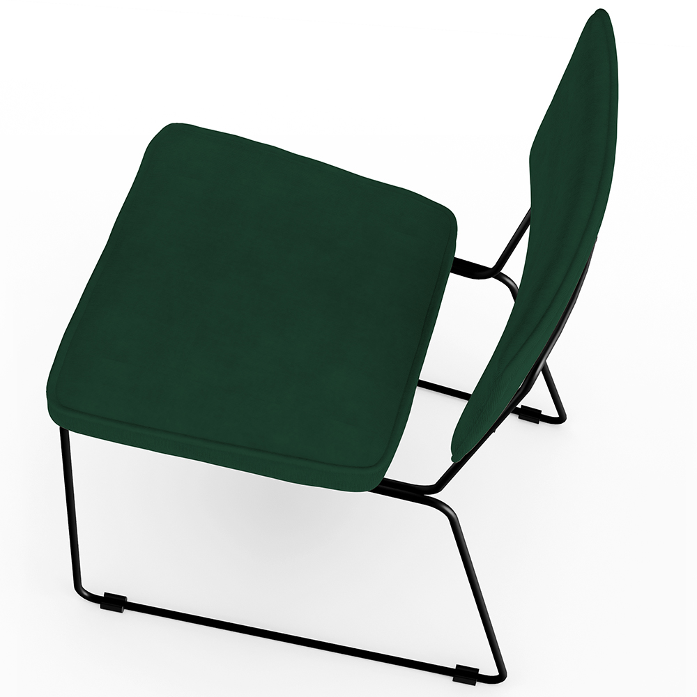 Kit 06 Cadeiras Decorativas Para Sala De Jantar Allana L02 Suede Verde Musgo - Lyam Decor