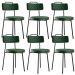 Kit 06 Cadeiras Decorativas Para Sala De Jantar Barcelona L02 Couríssimo Verde Musgo - Lyam Decor
