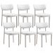 Kit 06 Cadeiras Decorativas Para Sala De Jantar Melina Base Arena L02 Facto Branco - Lyam Decor