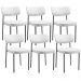 Kit 06 Cadeiras Decorativas Para Sala De Jantar Melina L02 Facto Branco - Lyam Decor