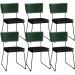 Kit 06 Cadeiras Decorativas Sala Jantar Allana L02 Facto Verde Musgo Couríssimo Preto - Lyam Decor