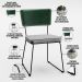 Kit 06 Cadeiras Decorativas Sala Jantar Allana L02 Facto Verde Musgo Linho Cinza - Lyam Decor