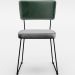 Kit 06 Cadeiras Decorativas Sala Jantar Allana L02 Facto Verde Musgo Linho Cinza - Lyam Decor