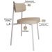 Kit 06 Cadeiras Estofada Para Sala de Jantar Astrid Branco C01 Linho Areia - Lyam Decor