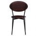 Kit 06 Cadeiras Estofada Para Sala de Jantar Azuri Preto C01 Courino Café - Lyam Decor
