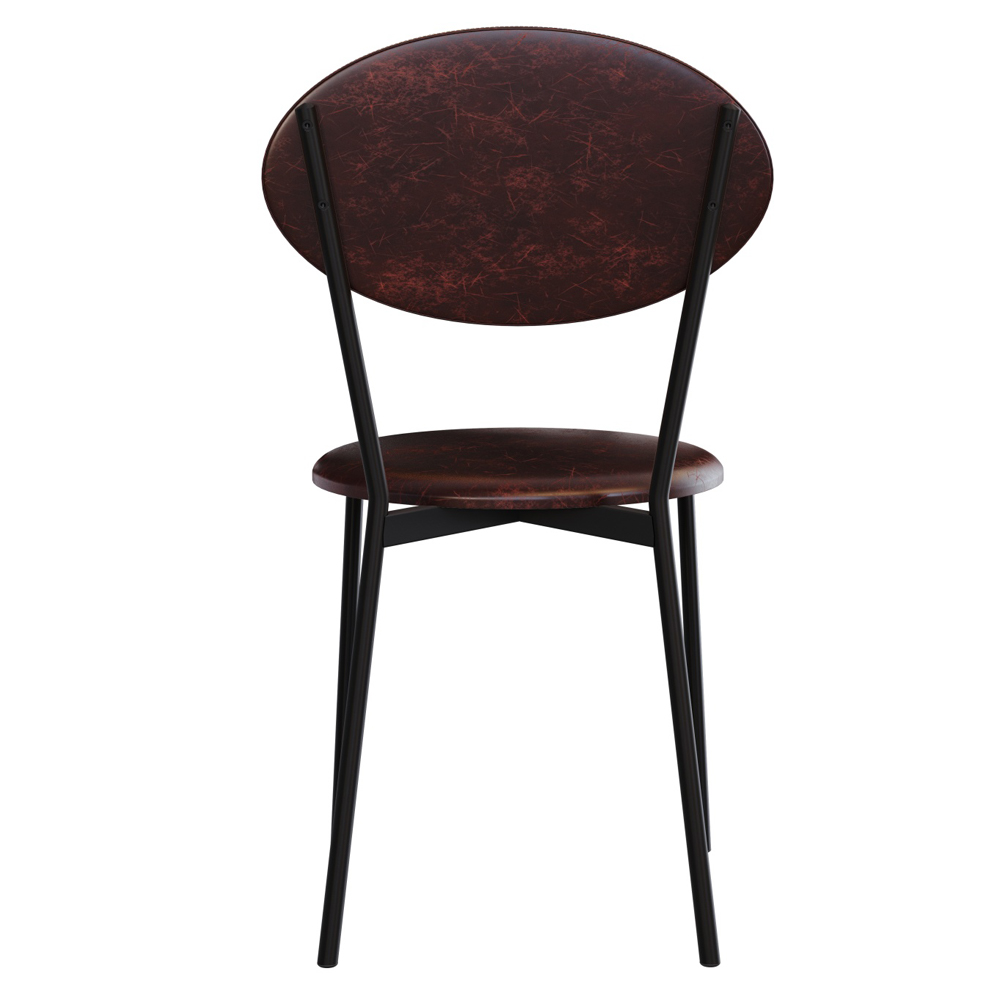 Kit 06 Cadeiras Estofada Para Sala de Jantar Azuri Preto C01 Courino Café - Lyam Decor