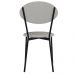 Kit 06 Cadeiras Estofada Para Sala de Jantar Azuri Preto C01 Courino Off White - Lyam Decor