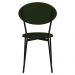 Kit 06 Cadeiras Estofada Para Sala de Jantar Azuri Preto C01 Linho Verde Musgo - Lyam Decor