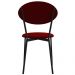 Kit 06 Cadeiras Estofada Para Sala de Jantar Azuri Preto C01 Veludo Vermelho Vinho - Lyam Decor