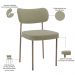 Kit 06 Cadeiras Estofadas Para Sala De Jantar Melina Base Arena L02 Bouclê Oliva - Lyam Decor