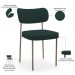 Kit 06 Cadeiras Estofadas Para Sala De Jantar Melina Base Arena L02 Bouclê Verde - Lyam Decor
