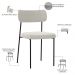 Kit 06 Cadeiras Estofadas Para Sala De Jantar Melina L02 Bouclê Creme - Lyam Decor