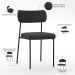 Kit 06 Cadeiras Estofadas Para Sala De Jantar Melina L02 Bouclê Preto - Lyam Decor