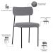 Kit 06 Cadeiras Estofadas Para Sala De Jantar Melina L02 Suede Cinza - Lyam Decor