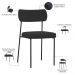 Kit 06 Cadeiras Estofadas Para Sala De Jantar Melina L02 Suede Preto - Lyam Decor