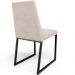 Kit 06 Cadeiras Para Sala De Jantar Base Aço Industrial Preto Dafne L02 Suede Bege - Lyam Decor