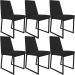Kit 06 Cadeiras Para Sala De Jantar Base Aço Industrial Preto Dafne L02 Suede Preto - Lyam Decor