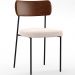 Kit 06 Cadeiras Para Sala De Jantar Melina L02 Couríssimo Marrom Suede Bege - Lyam Decor