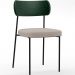 Kit 06 Cadeiras Para Sala De Jantar Melina L02 Facto Verde Musgo Linho Bege - Lyam Decor