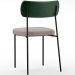 Kit 06 Cadeiras Para Sala De Jantar Melina L02 Facto Verde Musgo Linho Bege - Lyam Decor