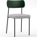 Kit 06 Cadeiras Para Sala De Jantar Melina L02 Facto Verde Musgo Linho Cinza - Lyam Decor