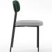 Kit 06 Cadeiras Para Sala De Jantar Melina L02 Facto Verde Musgo Linho Cinza - Lyam Decor