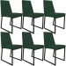Kit 06 Cadeiras Para Sala Jantar Base Aço Industrial Preto Dafne L02 Suede Verde Musgo - Lyam Decor