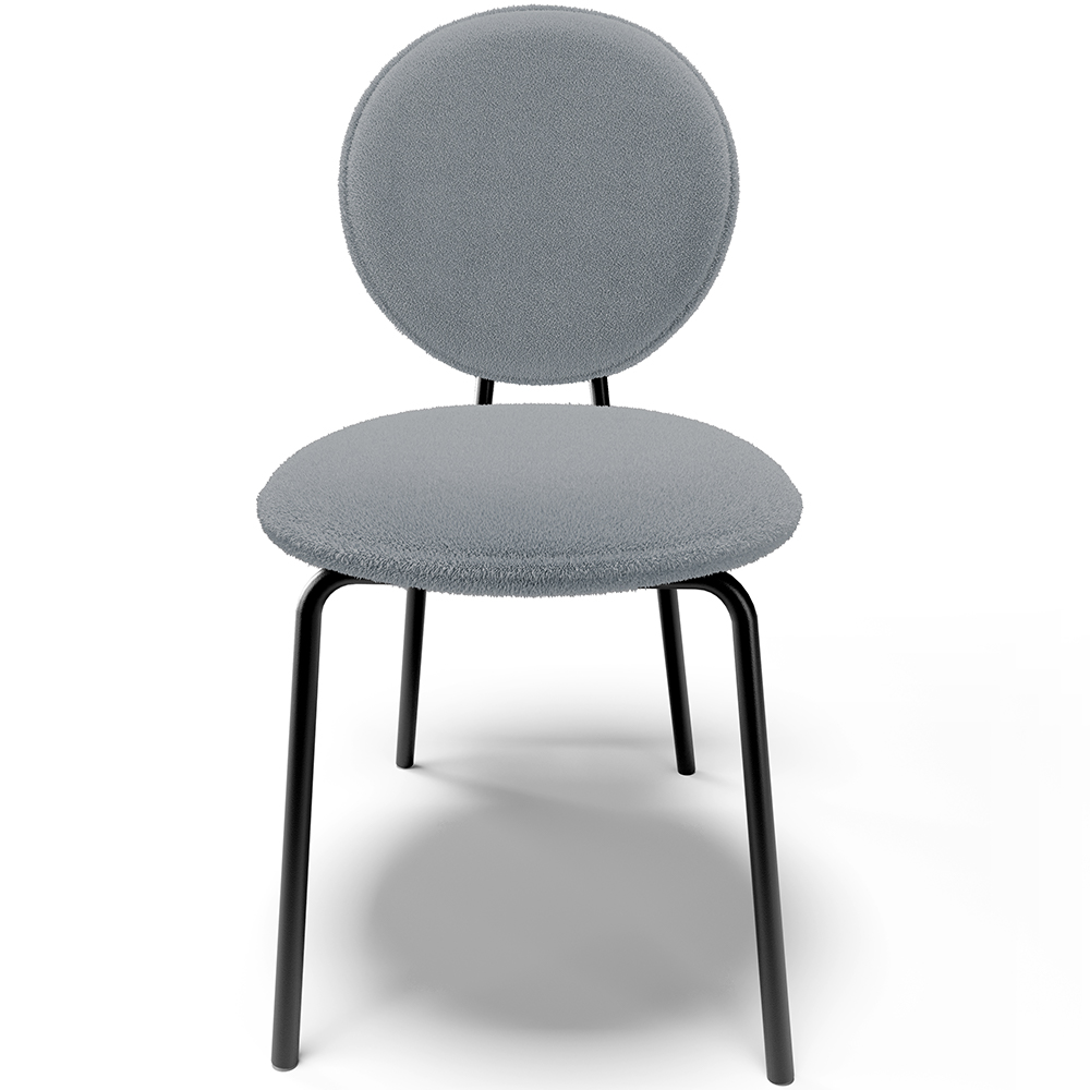 Kit 06 Cadeiras Para Sala de Jantar Cozinha Évora L02 Bouclê Cinza - Lyam