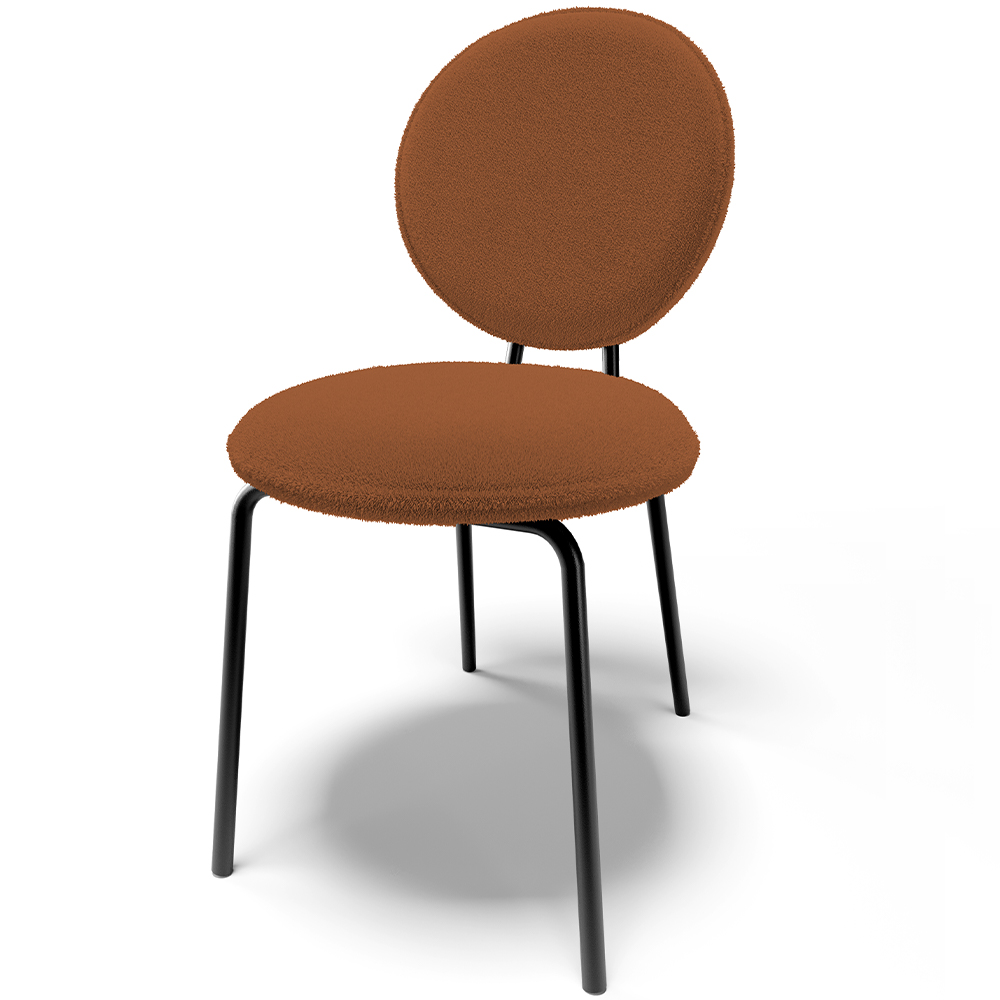 Kit 06 Cadeiras Para Sala de Jantar Cozinha Évora L02 Bouclê Terracota - Lyam