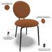 Kit 06 Cadeiras Para Sala de Jantar Cozinha Évora L02 Bouclê Terracota - Lyam