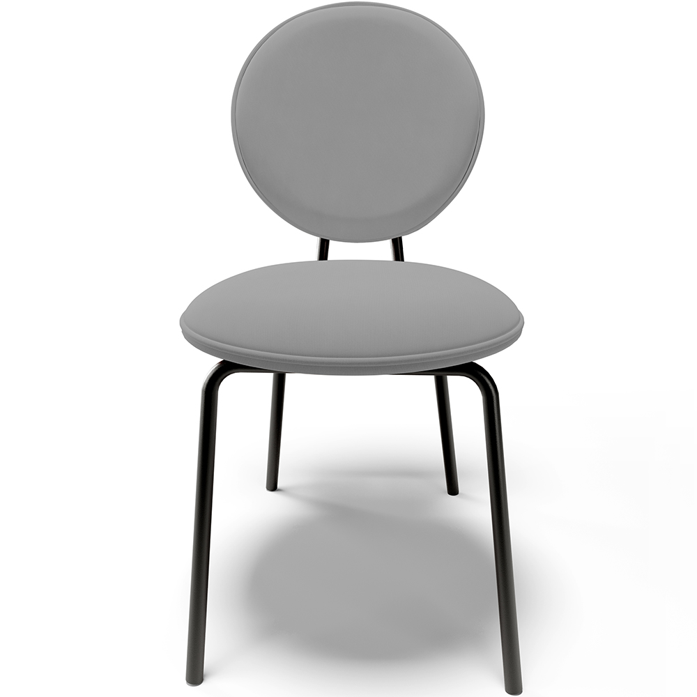 Kit 06 Cadeiras Para Sala de Jantar Cozinha Évora L02 Suede Cinza - Lyam