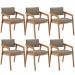 Kit 06 Cadeiras Para Sala de Jantar Estar Living Giorgia L02 Bouclê Bege - Lyam Decor