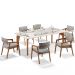 Kit 06 Cadeiras Para Sala de Jantar Estar Living Giorgia L02 Bouclê Cinza - Lyam Decor