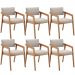 Kit 06 Cadeiras Para Sala de Jantar Estar Living Giorgia L02 Bouclê Creme - Lyam Decor
