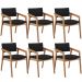 Kit 06 Cadeiras Para Sala de Jantar Estar Living Giorgia L02 Bouclê Preto - Lyam Decor