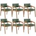 Kit 06 Cadeiras Para Sala de Jantar Estar Living Giorgia L02 Couríssimo Verde Musgo - Lyam Decor