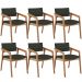 Kit 06 Cadeiras Para Sala de Jantar Estar Living Giorgia L02 Linho Verde Musgo - Lyam Decor