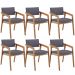 Kit 06 Cadeiras Para Sala de Jantar Estar Living Giorgia L02 Suede Cinza - Lyam Decor
