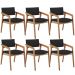 Kit 06 Cadeiras Para Sala de Jantar Estar Living Giorgia L02 Suede Preto - Lyam Decor