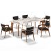 Kit 06 Cadeiras Para Sala de Jantar Estar Living Giorgia L02 Suede Preto - Lyam Decor