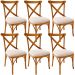 Kit 06 Cadeiras Para Sala de Jantar e Estar Living Estofada Ávila L02 Suede Bege - Lyam