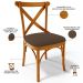 Kit 06 Cadeiras Para Sala de Jantar e Estar Living Estofada Ávila L02 Suede Marrom - Lyam