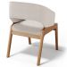 Kit 06 Cadeiras de Jantar e Estar Living Estofada Lince L02 Bouclê Cru - Lyam Decor