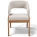 Kit 06 Cadeiras de Jantar e Estar Living Estofada Lince L02 Bouclê Cru - Lyam Decor