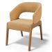 Kit 06 Cadeiras de Jantar e Estar Living Estofada Lince L02 Bouclê Mostarda - Lyam Decor
