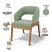 Kit 06 Cadeiras de Jantar e Estar Living Estofada Lince L02 Bouclê Oliva - Lyam Decor