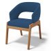Kit 06 Cadeiras de Jantar e Estar Living Estofada Lince L02 Suede Azul Marinho - Lyam Decor