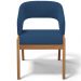Kit 06 Cadeiras de Jantar e Estar Living Estofada Lince L02 Suede Azul Marinho - Lyam Decor