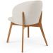 Kit 06 Cadeiras de Jantar e Estar Living Estofada Mia L02 Linho Cru - Lyam Decor