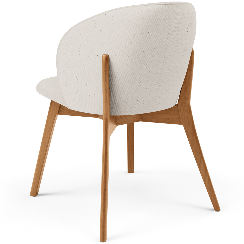 Kit 06 Cadeiras de Jantar e Estar Living Estofada Mia L02 Linho Cru - Lyam Decor